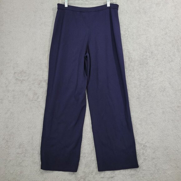Chico's Navy Womens Pants Size 2/L Wide Leg Rayon Blend  Pull on JCT - Picture 2 of 6